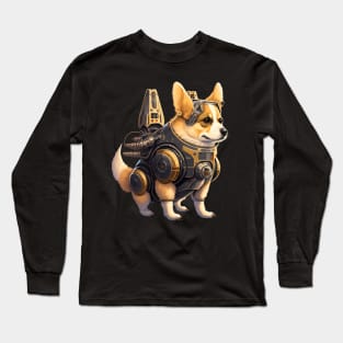 Robo Dog Astronaut Long Sleeve T-Shirt